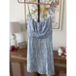 Hesperus Los Angeles Y2K Blue Daisy Mini Dress Size Large